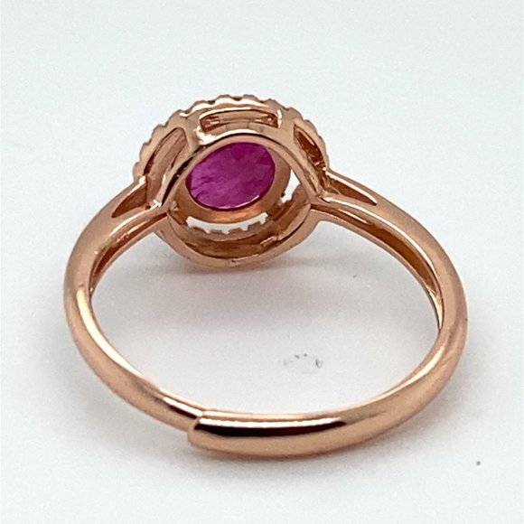 Jegdalek Ruby 1.00ct Rose Gold Solid Silver Ring - Picture 5 of 7